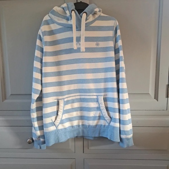 Fat Face Other - Fat Face Light Blue and White Striped Hoodie